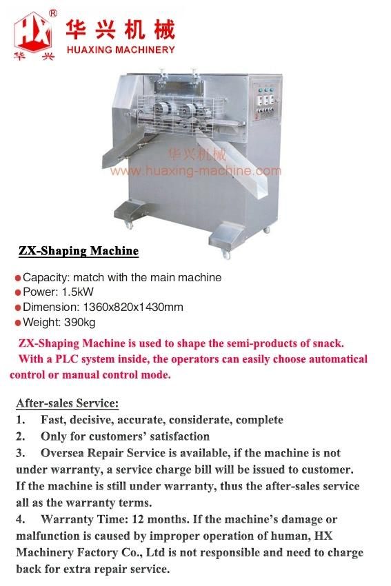 Zx-Shaping Machine (Puff Snack Cracker Chip Production)