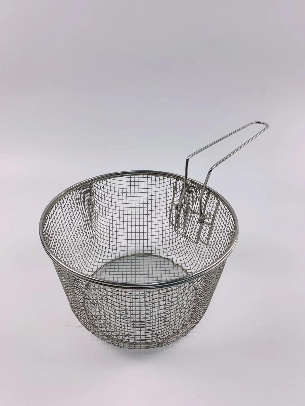 Stainless Steel Round Deep Fry Basket with Kd Handle