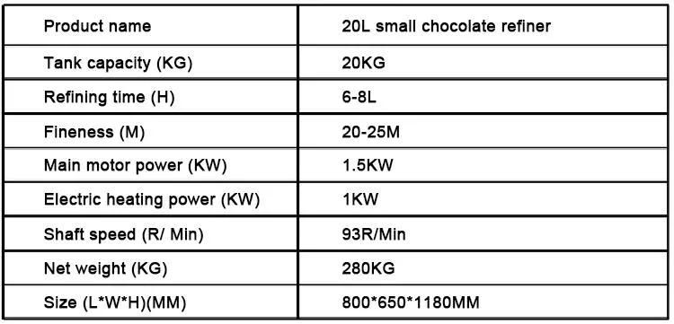 Conching Chocolate Grinder / Chocolate Grinding Machine for Fine Grinding of Chocolate Compound Raw Materials