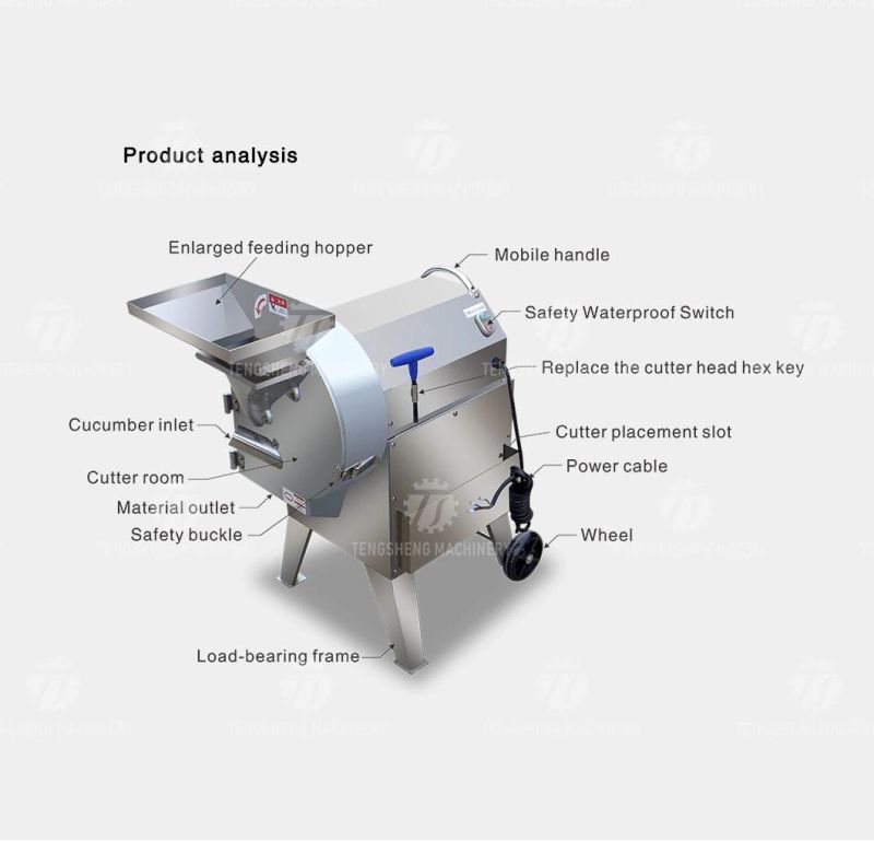 Vegetable Potato Onion Ginger Chopper Slicer Cutter Cutting Processing Machine