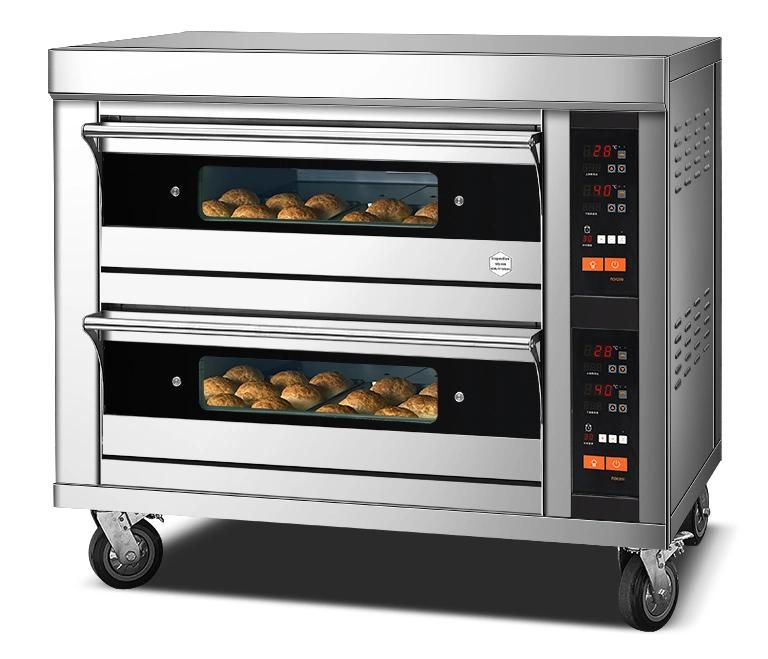 Manufacturer Industrial Two Layer Six Tray Stainless Steel Electric Steam Oven