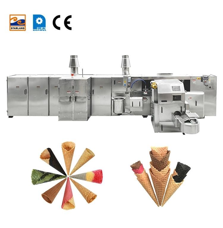 with 71baking Plate Automatic Roll Sugar Cone Machine, Making Sugar Cone Production Equipment