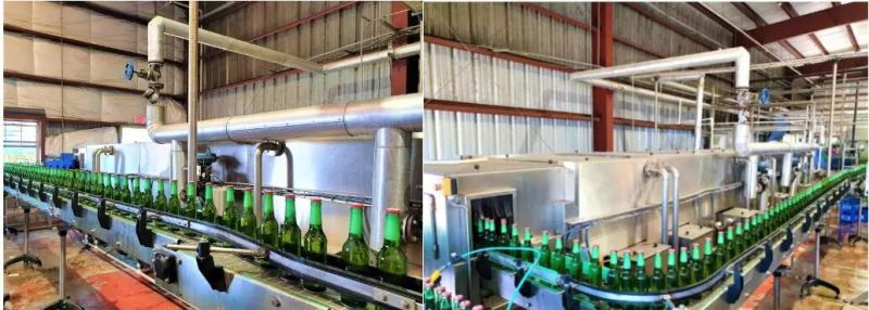 Continuous Pasteurized Bottles Beer Tunnel Pasteurizers Pasteurization