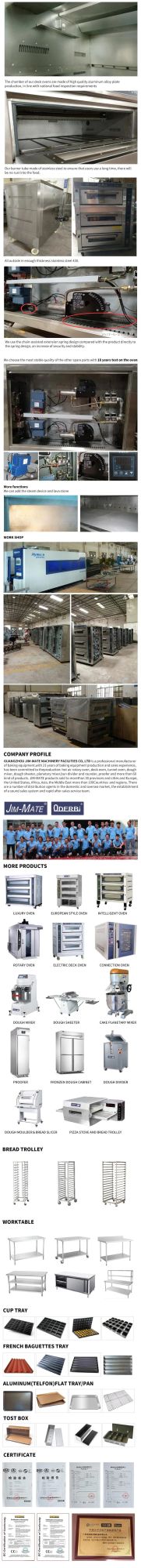 Bakery Equipment 3 Decks 9 Trays Commercial Gas Deck Oven