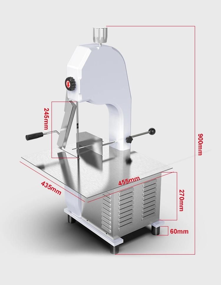1500W Commercial Kitchen Fish Band Electric Meat Bone Saw Frozen Beef Cow Cube Cutting Machine