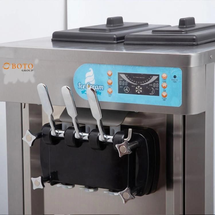 Stainless Steel Ice Cream Maker Machine for Restaurants Snack Bar