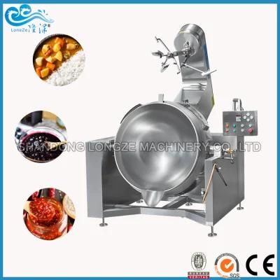 Industrial Double Planetary Gas Cooking Mixer Machine High Capacity Chili Sauce Curry ...