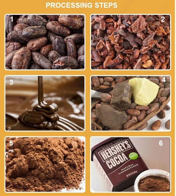 Stainless Steel Cocoa Bean Grinding Machinery Cocoa Liquor Grinding Machines for Process Liquor