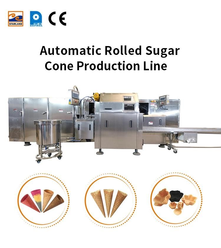 Multi-Functional Automatic Installation 121 Pieces of 14 Meters Long Baking Tray Ice Cream Cone Production Equipment, with After-Sales Service