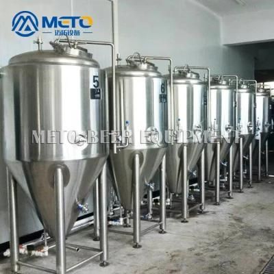 SUS304 500L Sanitary Conical Brewery Fermenter with Dimple Cooling Jacket