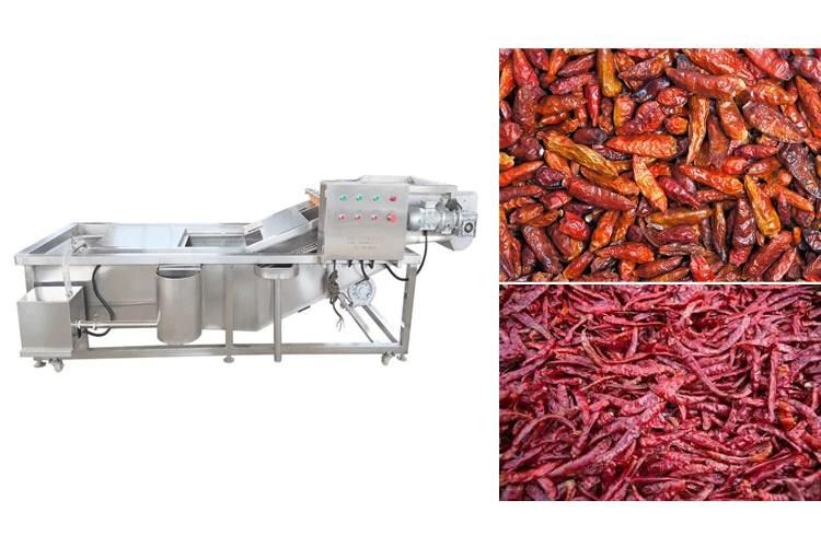 Big Sink Vegetable and Fruit Washer Dried Pepper Washing and Drying Machine