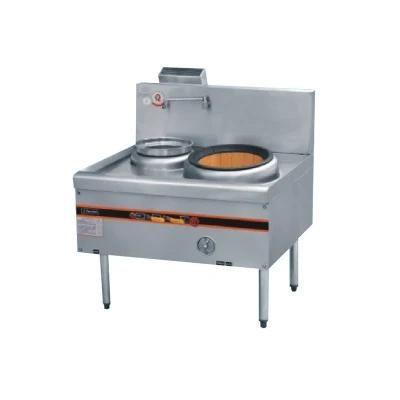 Gas Chinese Wok Range, Single Burner with Single Rear Pot