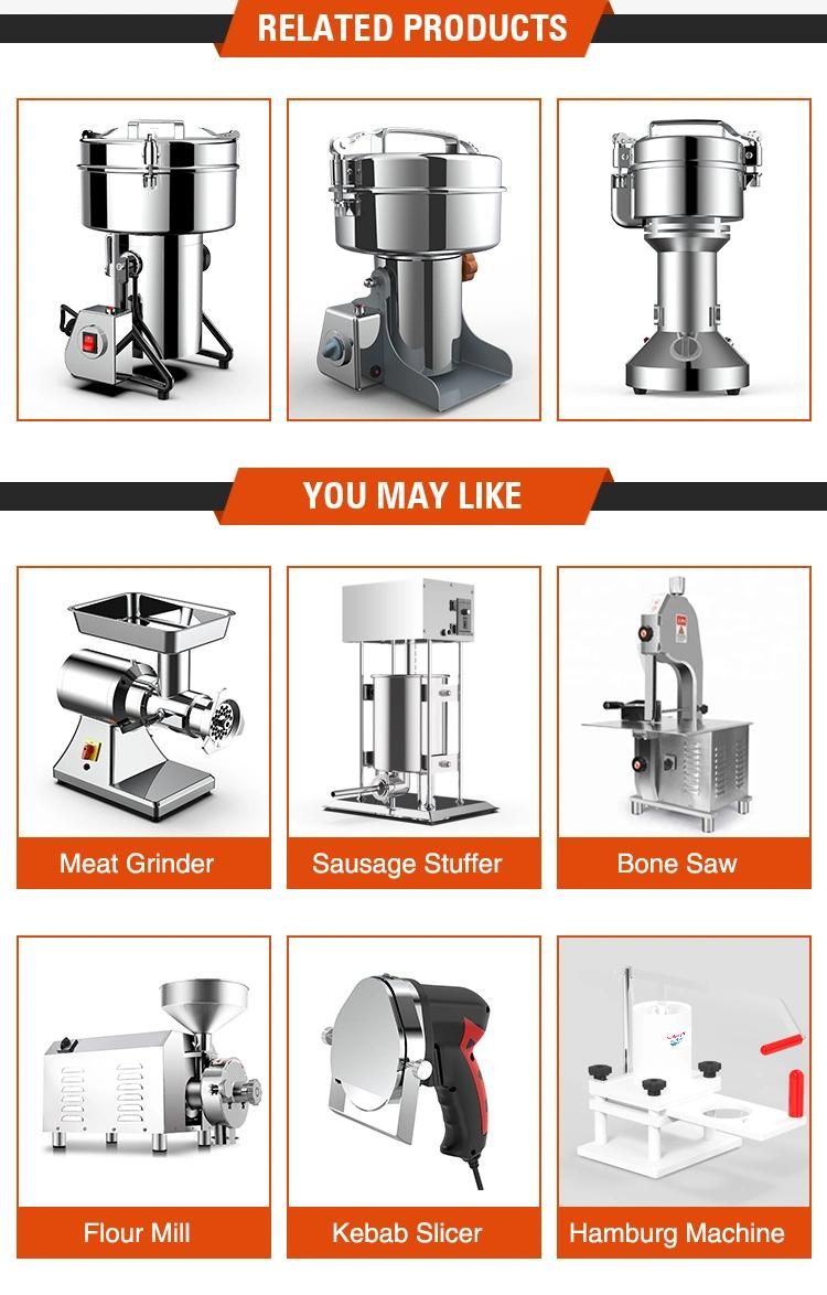 Commercial Dry Spice Grinder Mini Grain Mill Grain Grinding Machine Fine Grinder Flour Mill Coffee Bean Grinder