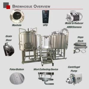 Stainless Steel Micro Brewery 500L 1000L Beer Brewing Equipment for Home Restaurant Pub ...