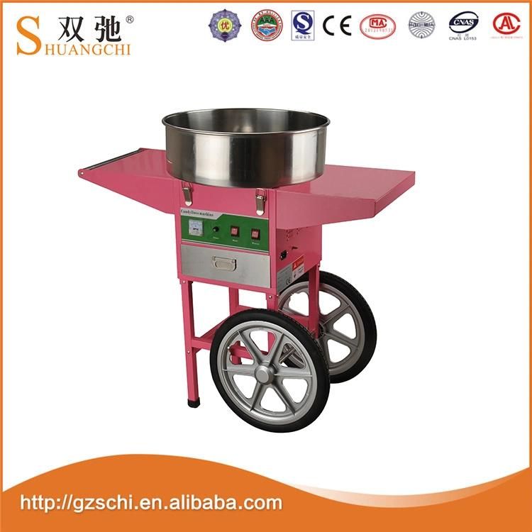 Pink Electric Cotton Candy Floss Machine with Cart