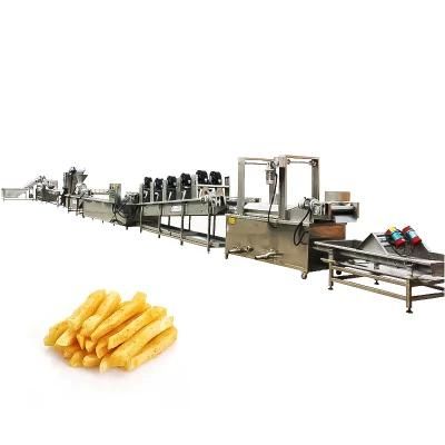 Automatic Small Scale Fries Equipment 100kg/H Crisps Making Machine Fully Automatic Fresh ...