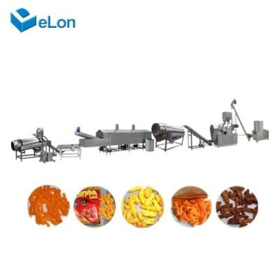 Single Screw Kurkure Extruder Cheetos Nik Naks Snack Food Machine Production Line