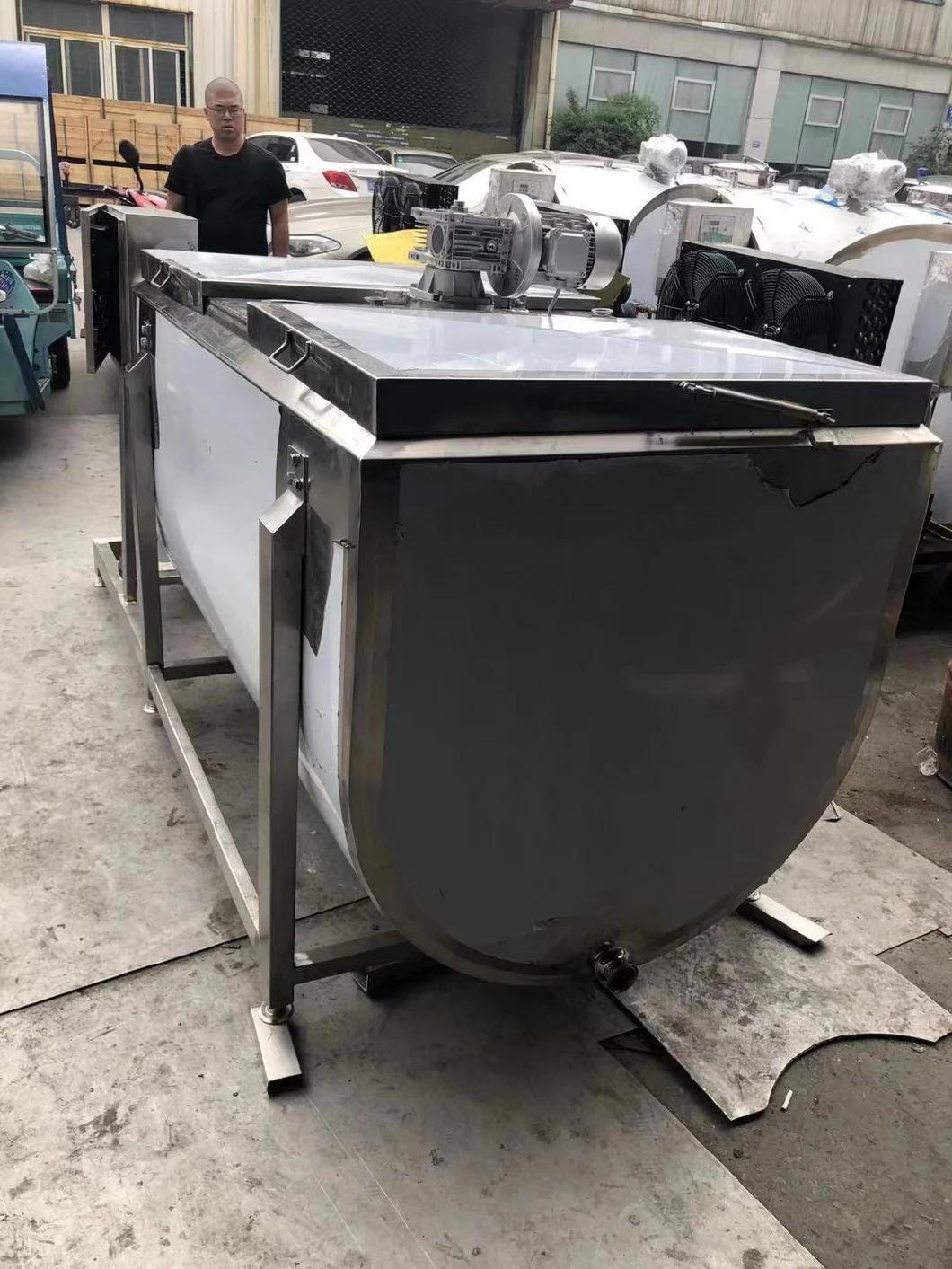1000L 1500L 2000L Sanitary Lids Open Milk Cooling Tank Price