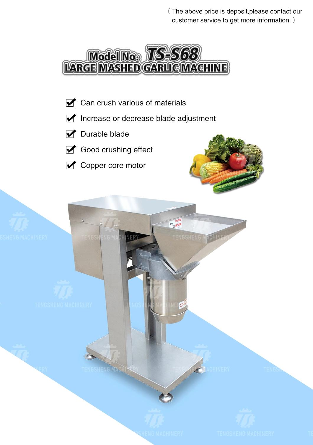 Guangdong Onion Chopper Slicer Garlic Crusher Fruit Vegetable Cutting Equipment Sauce Production Crushing Machine (TS-S68)