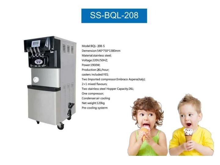 Commercial Stainless Steel Soft Serve Ice Cream Machine