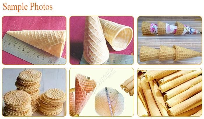 Pakistan Semi Automatic Ice Cream Cones Baking Machine Stroopwafel Equipment