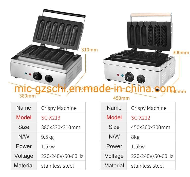 Crispy Machine Lolly Waffle Bakery Corn Baker Muffin Machine Hot Dog Waffle Machine