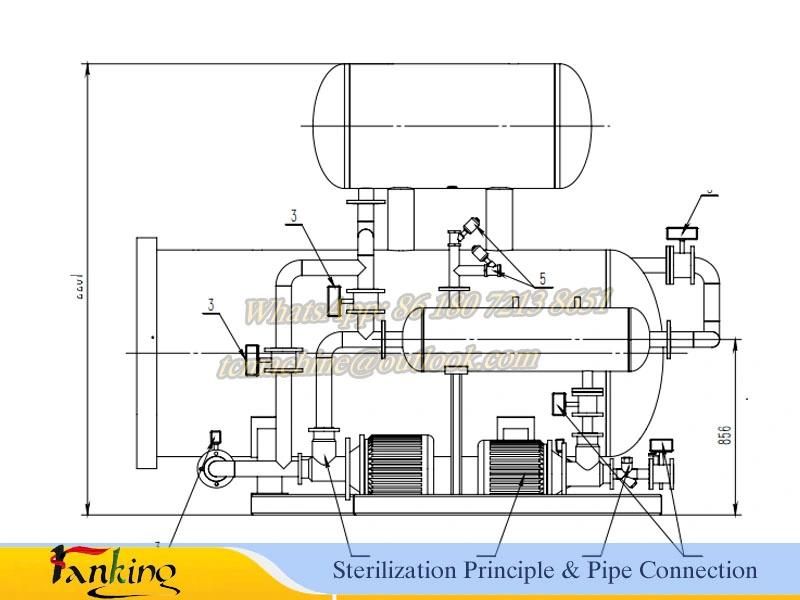 500L Water Heating Sterilization Equipment Sterilizer Retort