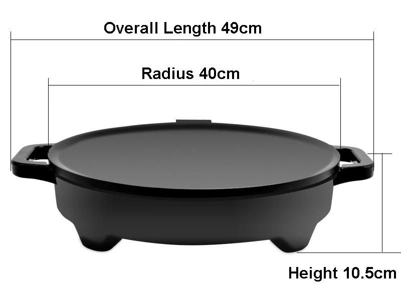 Smokeless Non-Stick Grill with Temperature Knob Electirc Griddle Kitchen Appliance