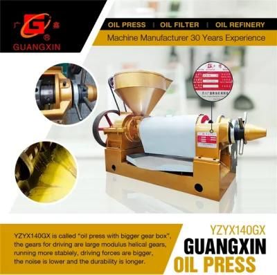 Daily Processing Peanut Oil Press 10tons Yzyx140cjgx Screw Oil Machine