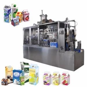 Yogurt Milk Soup Mineral Water Wine Rooftop Box Gable Top Carton Filling Machine