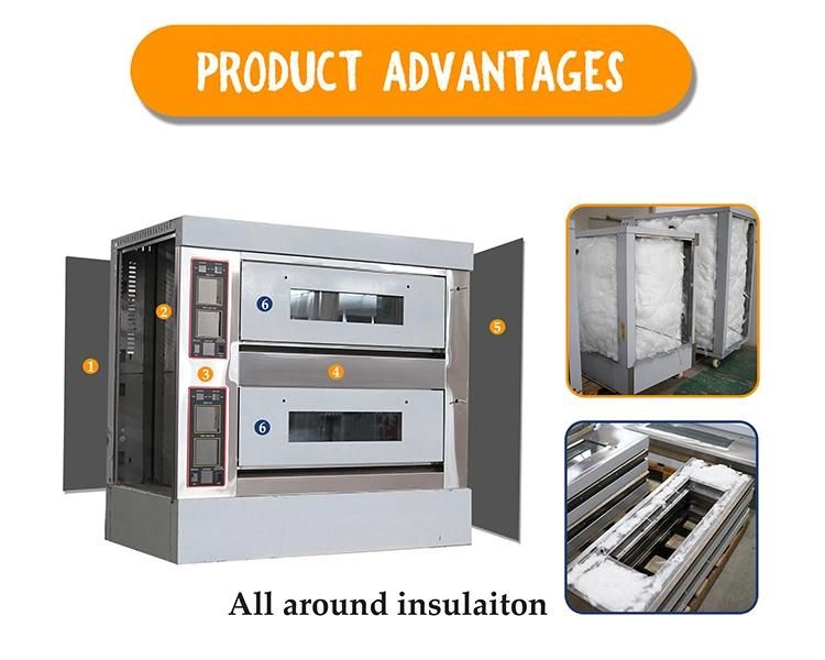 Professional Manufacturer of Commercial Baking Machinery 1 2 3 Deck Bakery Equipment Pizza Oven Food Machinery Baking Oven