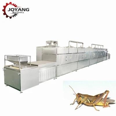 80 Kw 80 Kg / H Model Tunnel Belt Microwave Grasshopper Drying Machine