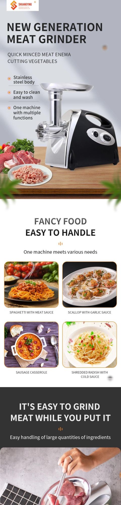 Hot Selling Meat Mincer Commercial Meat Grinder Meat Cutter Meat Clicer
