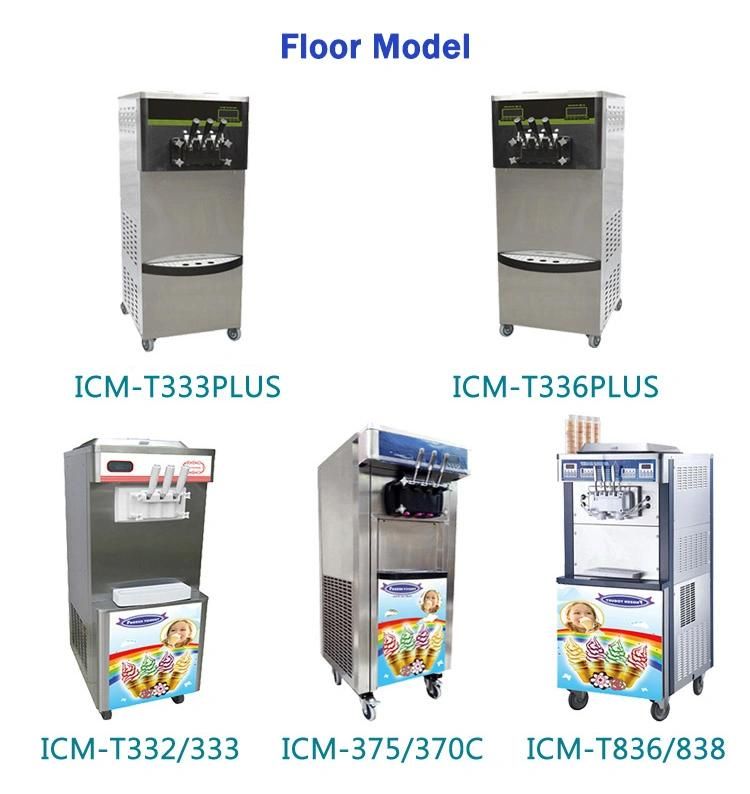 2+1 Flavors Soft Ice Cream Machine with Pre-Cooling