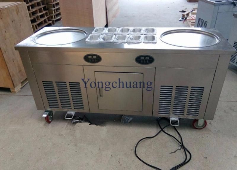 High Quality Fried Ice Cream Machine with Panasonic Compressor