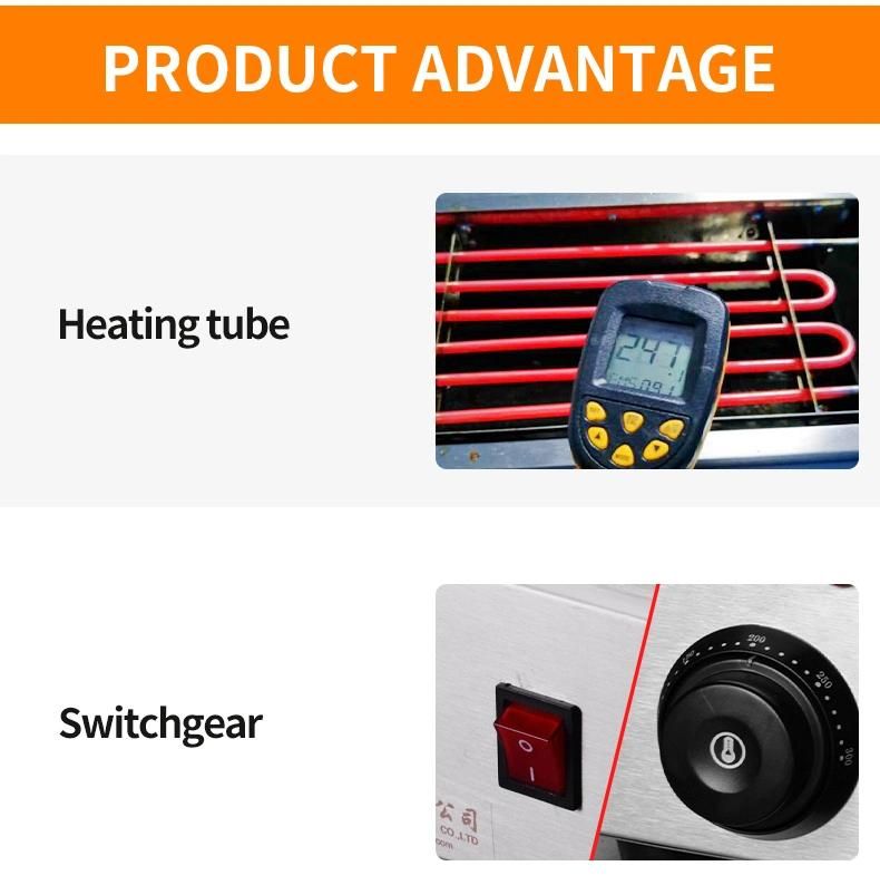 Commercial Double-Head Stainless Steel Electric BBQ Burner with Temperature Control Knob