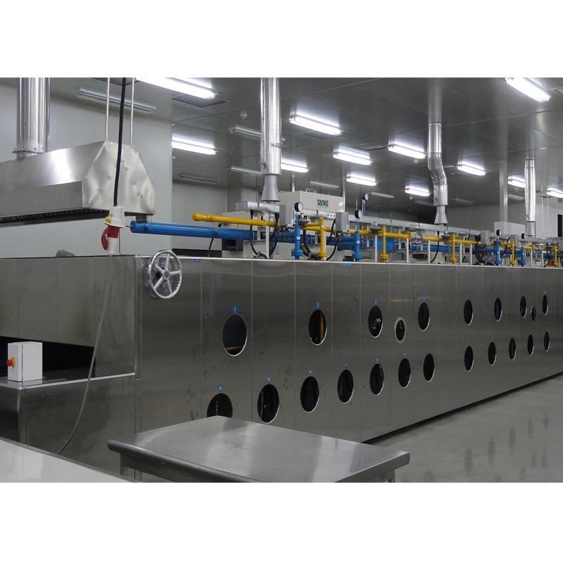 Bakery Bread Cake Biscuit Croissant Rotary Gas Tunnel Oven for Production Line with Ce