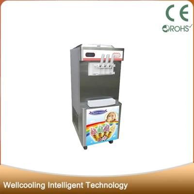 Wellcooling Stainless Steel Soft Ice Cream Machine LCD Panel