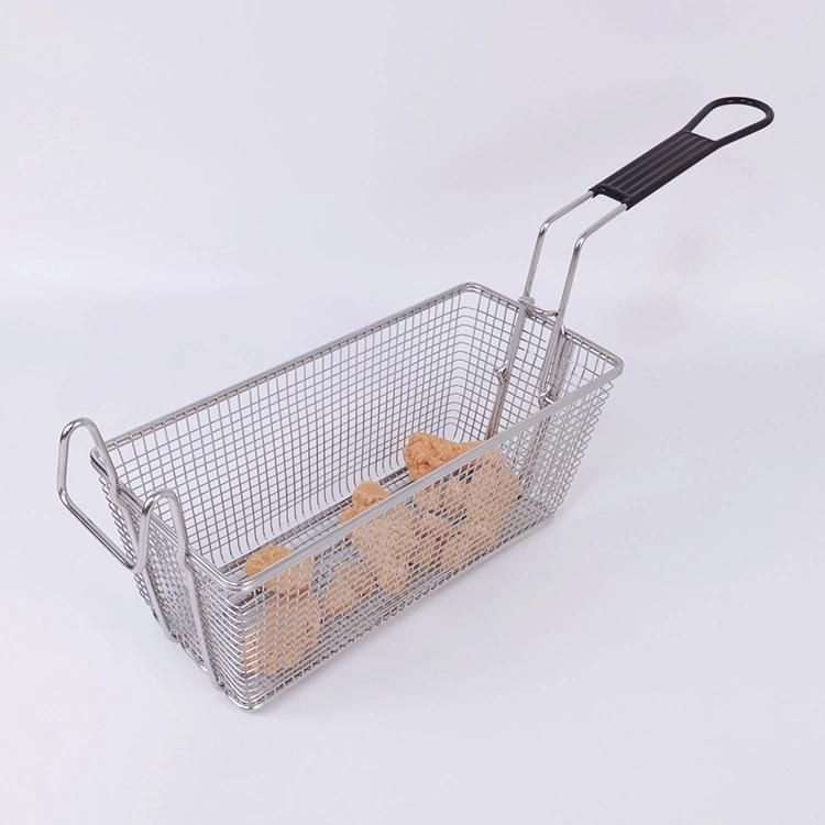 9 Gallon Large Deep Fry Basket Stainless Steel Fryer Basket for Frying Serving Food with Detachable Handle