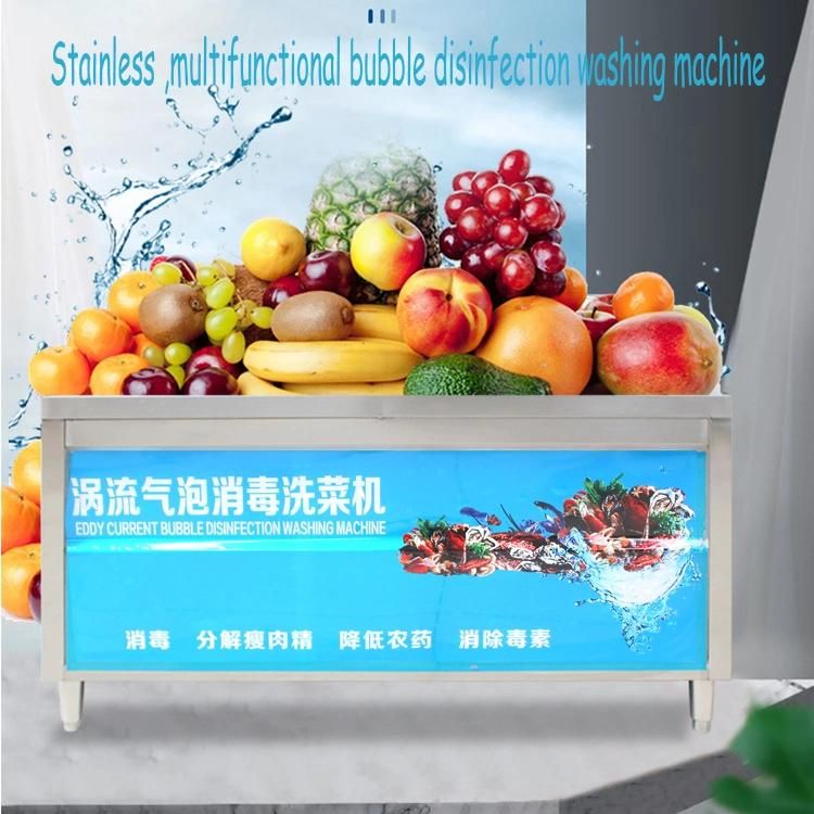 Commercial Ozone Fruit and Vegetable Washer Industrial Cleaning Carrot Cassava Apple Bubble Washing Machine