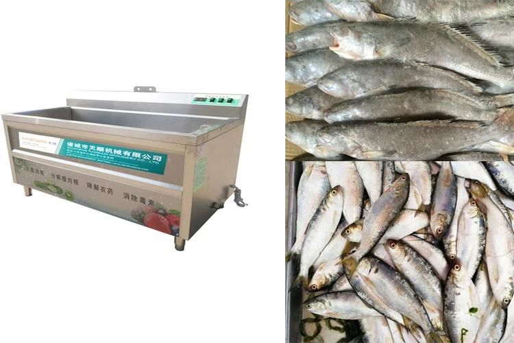 Restaurant Chilled Fish Cleaninging Machinery Bubble Washing Fish Washer Machine