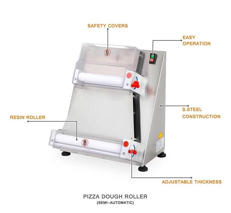 Electric Stainless Croissant Pizza Dough Sheeter 18 Inch Pressing Machine Automatic Pizza Dough Roller Pizza Machine