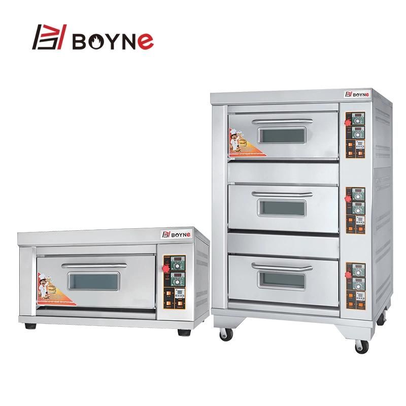 Stainless Steel Three Deck Three Trays Gas Baking Oven