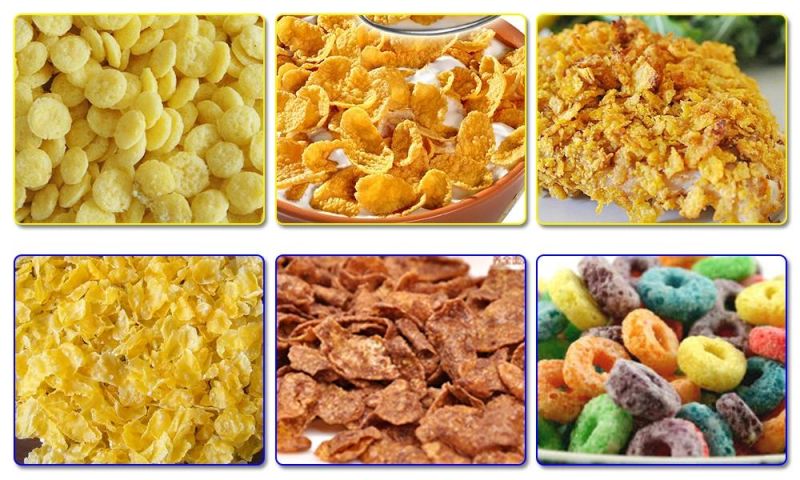 European Extrusion Continuous Corn Flakes Breakfast Cereal Snack Maker Extruder Machine Line