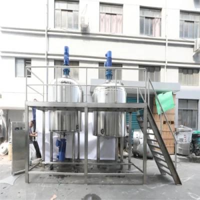 Working Platform Milk Fruit Juice Heating Mixing Pasteurization Tank Price