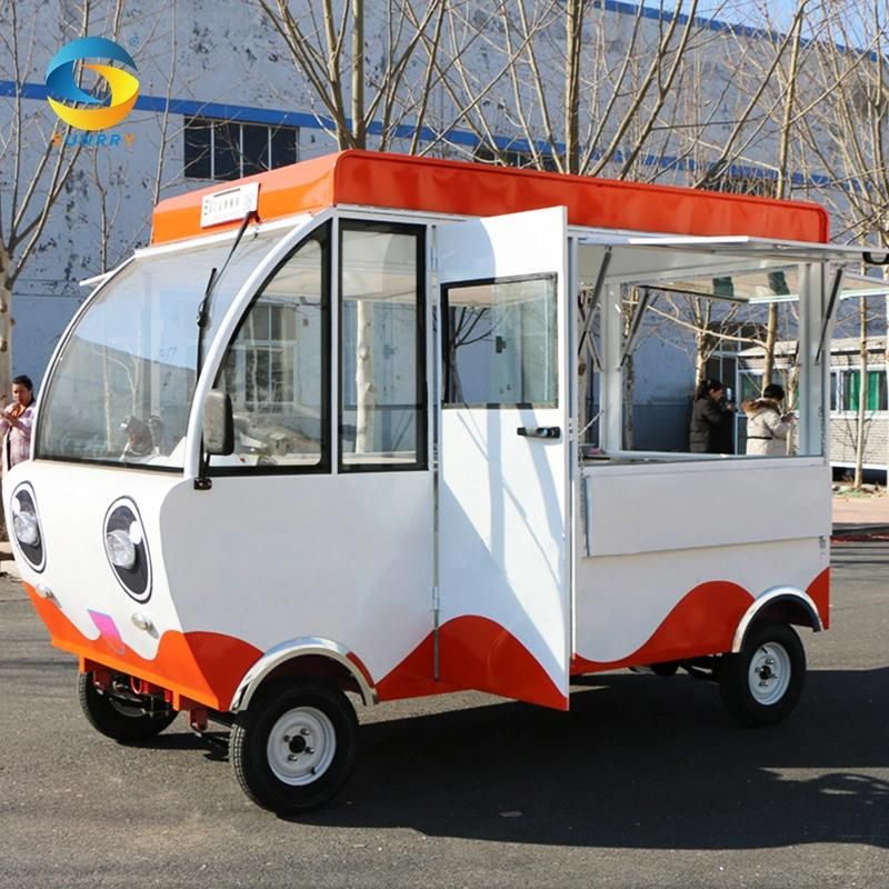 Sunrry OEM Custom Stainless Steel Food Cart Mobile Electric Snack Food Trucks for Sale in USA