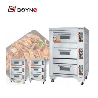 Western Restaurant Bakery Machine Three Deck Three Trays Gas Oven