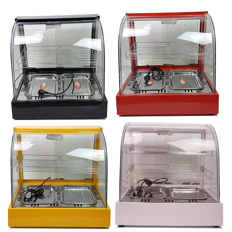 Fast Food Equipment Luxury Glass Hot Food Warmers Display Showcase