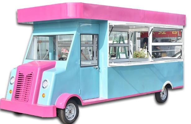 Factory Outlet Customized Multifunctional FRP Mini VW Food Truck Ice Cream Cart for Fried Chicken