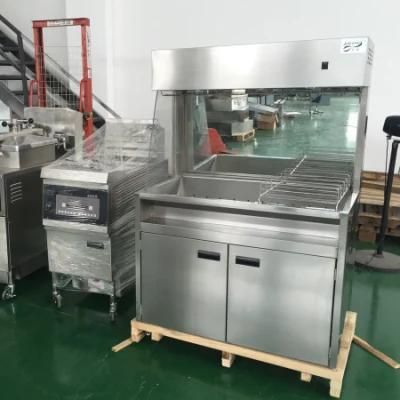 Restaurant Hot Food Warming Display/Chips and Chicken Warming Showcase /Kfc Equipment